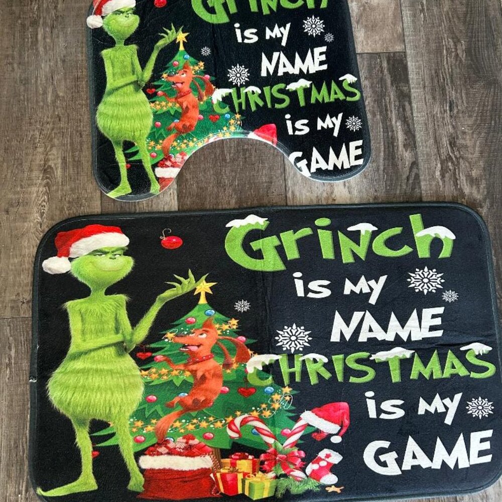 The Grinch Bathmats - Shower, Toilet  New